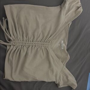 Hollister Sage Ruched Short Sleeve Top